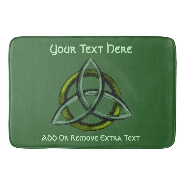 Triquetra (grün) badematte (Vorderseite)