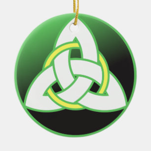 Triquetra keltischer Dreiheits-Knoten Keramik Ornament