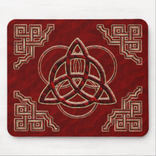Triquetra Rot-Seide Mousepad