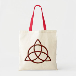 Triquetra Rot-Seide Tragetasche