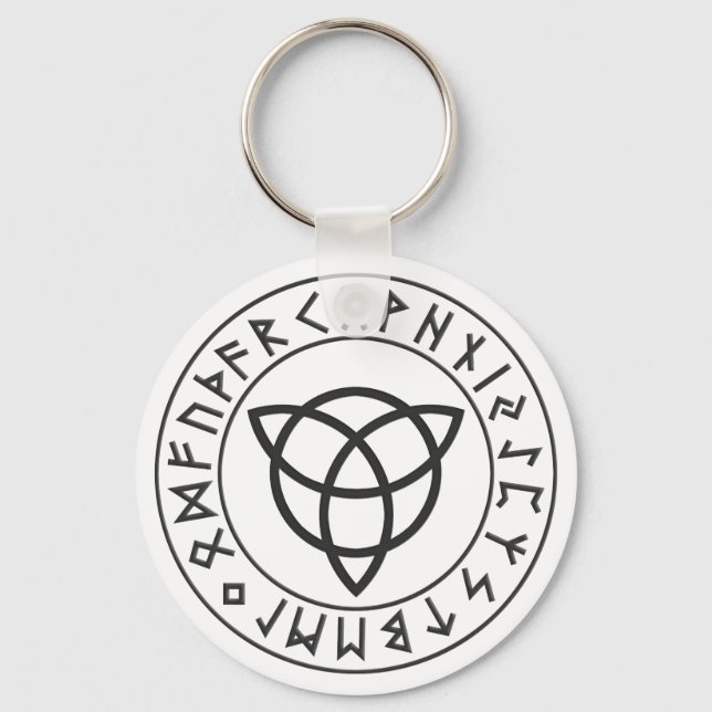 Triquetra Rune Shield Schlüsselanhänger (Vorderseite)