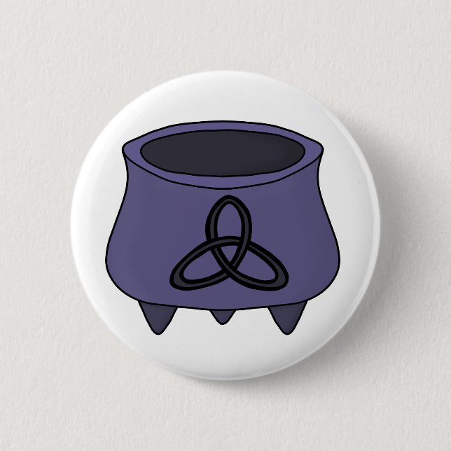 Triquetra Trinity Cauldron Button (Vorderseite)