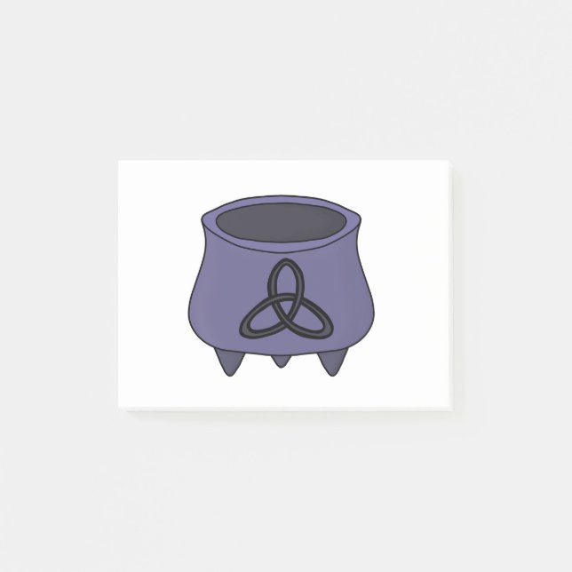 Triquetra Trinity Cauldron Post-it Klebezettel (Vorderseite)