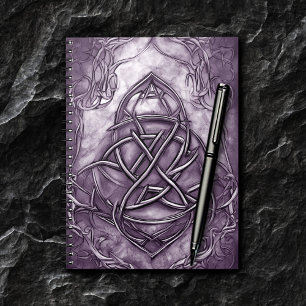 Triquetra Trinity Knot Lavender Lila Imitate Metal Notizblock