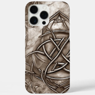 Triquetra Trinity Knot Sepia Imitats Metallic Tin iPhone 16 Pro Max Hülle