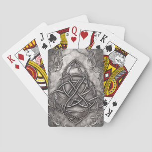 Triquetra Trinity Knot Silvery Pewter Imitate Meta Spielkarten