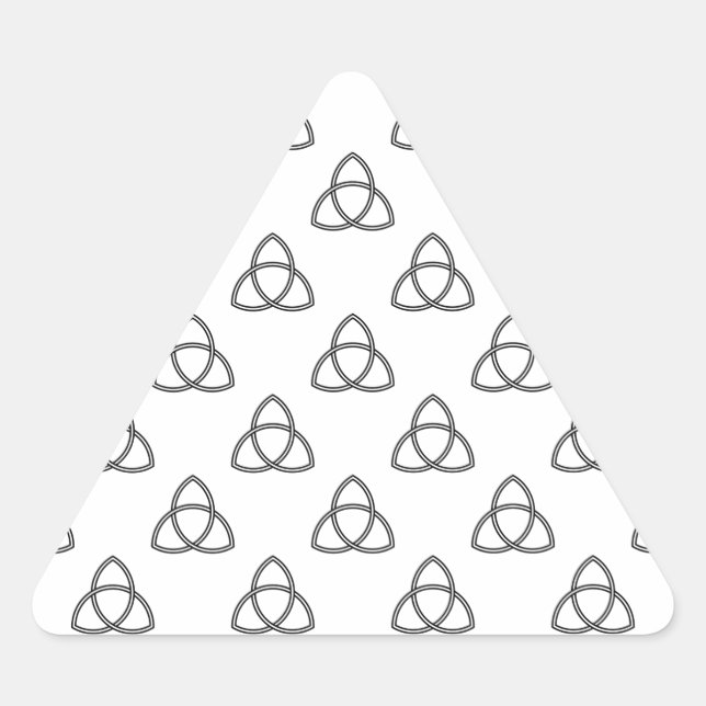 Triquetra Vesica Symbol Dreieckiger Aufkleber (Vorderseite)
