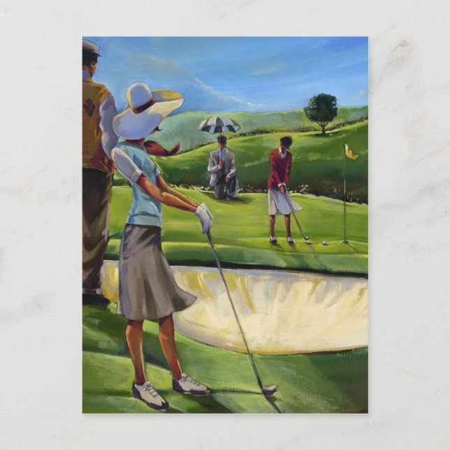 Trish Biddle - Ladys Golf Postkarte (Vorderseite)