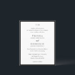 Trisha Black and White Budget Einladung zur Hochze<br><div class="desc">Moderne Hochzeitseinladungen mit einem sauberen Design mit Serif- und Script-Schriftart.</div>
