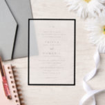 Trisha Black and White Modern Wedding<br><div class="desc">Moderne Hochzeitseinladungen mit einem sauberen Design mit Serif- und Script-Schriftart.</div>