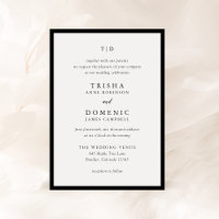 Trisha Black and White Modern Wedding