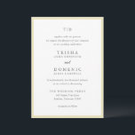 Trisha Butter Yellow Modern Wedding Einladung<br><div class="desc">Moderne Hochzeitseinladungen mit einem sauberen Design mit Serif- und Script-Schriftart.</div>