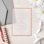 Trisha Coral Pink Moderne Hochzeit<br><div class="desc">Moderne Hochzeitseinladungen mit einem sauberen Design mit Serif- und Script-Schriftart.</div>
