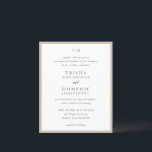 Trisha Earthy Neutral Budget Einladung zur Hochzei<br><div class="desc">Moderne Hochzeitseinladungen mit einem sauberen Design mit Serif- und Script-Schriftart.</div>
