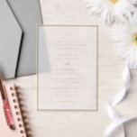Trisha Earthy Neutral Modern Wedding<br><div class="desc">Moderne Hochzeitseinladungen mit einem sauberen Design mit Serif- und Script-Schriftart.</div>