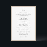 Trisha Earthy Neutral Modern Wedding Einladung<br><div class="desc">Moderne Hochzeitseinladungen mit einem sauberen Design mit Serif- und Script-Schriftart.</div>