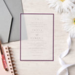 Trisha Lila Moderne Hochzeit<br><div class="desc">Moderne Hochzeitseinladungen mit einem sauberen Design mit Serif- und Script-Schriftart.</div>