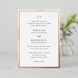 Trisha Modern Wedding Folieneinladung<br><div class="desc">Moderne Hochzeitseinladungen mit einem sauberen Design mit Serif- und Script-Schriftart.</div>