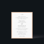Trisha Peach Budget Einladung zur Hochzeit<br><div class="desc">Moderne Hochzeitseinladungen mit einem sauberen Design mit Serif- und Script-Schriftart.</div>
