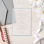Trisha Powder Blue Modern Wedding<br><div class="desc">Moderne Hochzeitseinladungen mit einem sauberen Design mit Serif- und Script-Schriftart.</div>