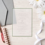 Trisha Sage Green Moderne Hochzeit<br><div class="desc">Moderne Hochzeitseinladungen mit einem sauberen Design mit Serif- und Script-Schriftart.</div>