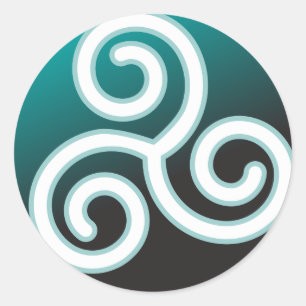 Triskele Celtic-Spirale Runder Aufkleber