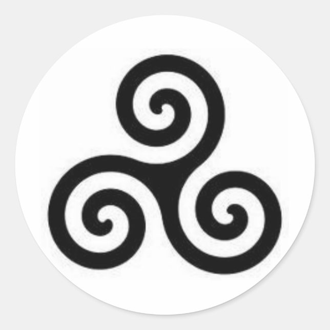 Triskele Runder Aufkleber (Vorderseite)