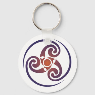 Triskele, Triple Spiral, Triskelion Symbol Celtic Schlüsselanhänger