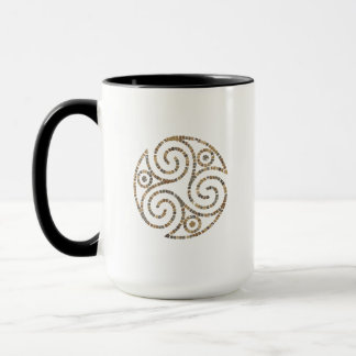 Triskelion Celtic - Dreier-Spiralsymbol - Mosaik Tasse