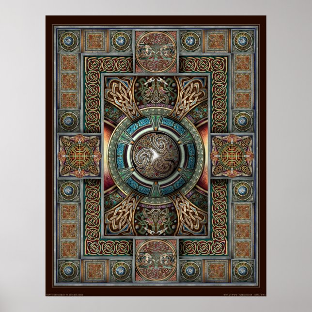 Triskelion Mandala II Poster (22x28") (Vorne)