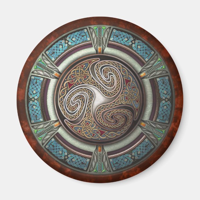 Triskelion Round Magnet (Vorne)