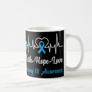 Trisomy 18 Awareness Heartbeat Christlich Cross Fa Kaffeetasse