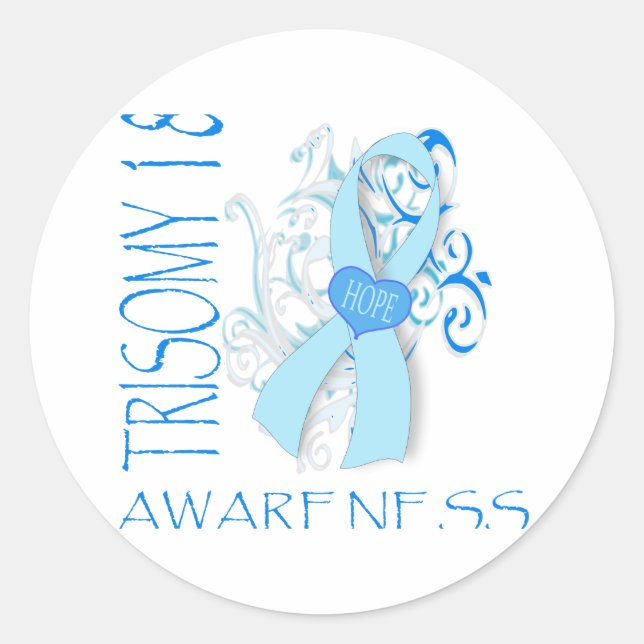 TRISOMY 18, TRISOMY 18 AWARENESS RUNDER AUFKLEBER (Vorderseite)