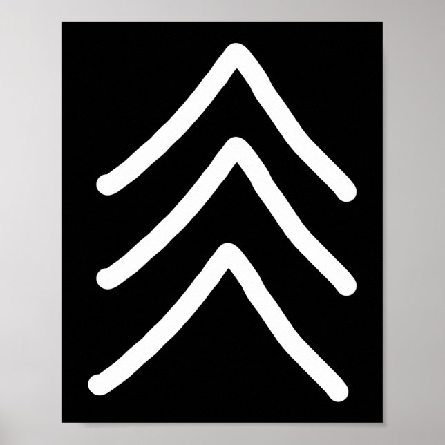 Trisomy 21 Down Syndrom Drei Chromosomenpfeile Poster (Vorne)