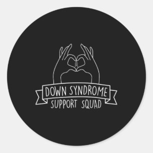 Trisomy 21 Hand-Down-Syndrom Runder Aufkleber
