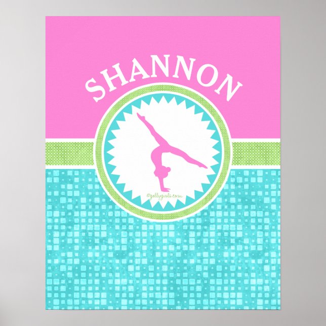 Trisonfarben-Gymnastik mit Aqua Tile Poster (Vorne)