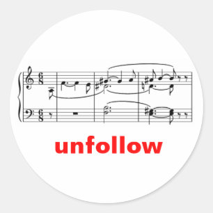 Tristan Akkord Unfollow Runder Aufkleber