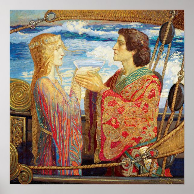 Tristan und Isolde, c. 1912 von John Duncan Poster (Vorne)