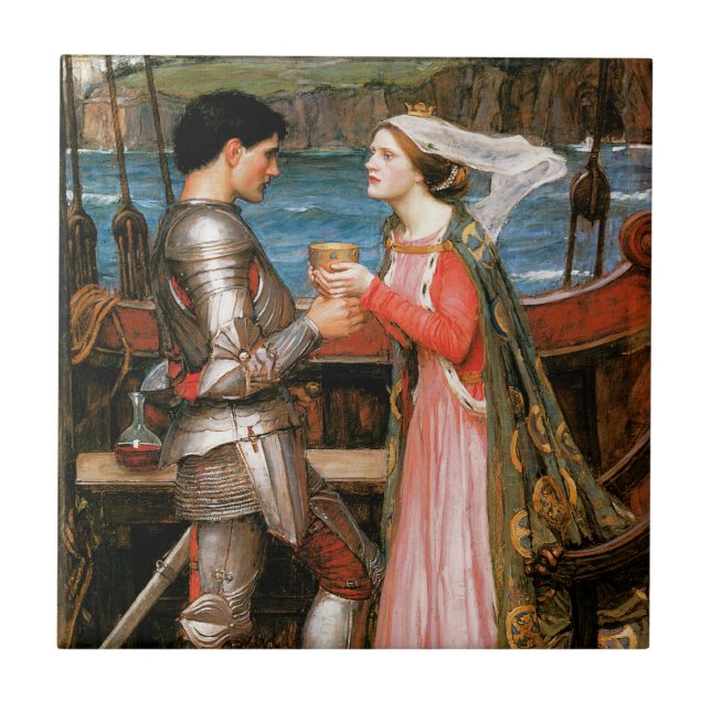 Tristan und Isolde Fliese (Vorderseite)