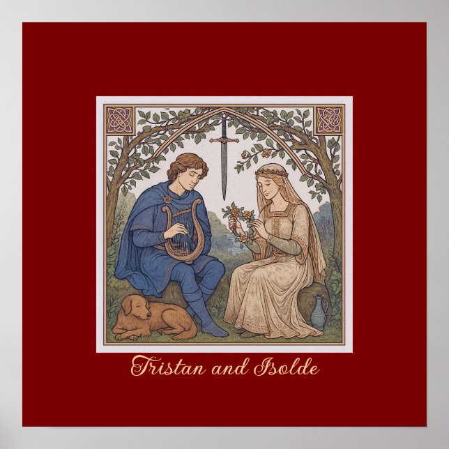 Tristan und Isolde im Vintagen Stil Poster (Vorne)