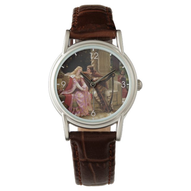 Tristan und Isolde (mittelalterliche Romantik) Vin Armbanduhr (Vorderseite)