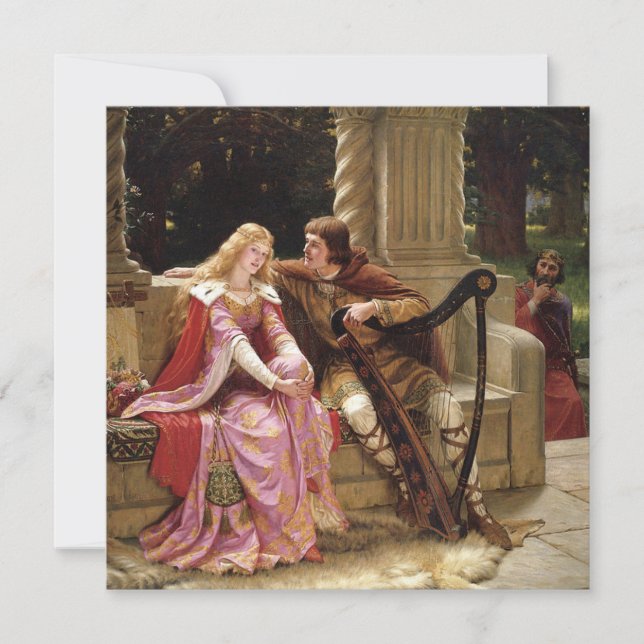 Tristan und Isolde (mittelalterliche Romantik) Vin Karte (Vorderseite)