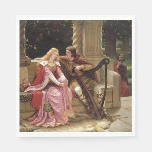 Tristan und Isolde (mittelalterliche Romantik) Vin Serviette