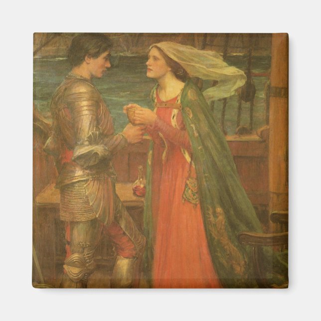 Tristan und Isolde von John William Waterhouse Magnet (Vorne)