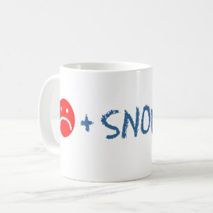 Triste Face Plus Neige Égale Joyeuse tasse drôle