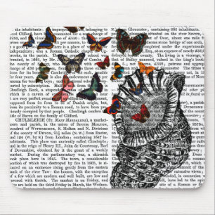Tritonshorn-Muschel und Schmetterlinge 2 Mousepad