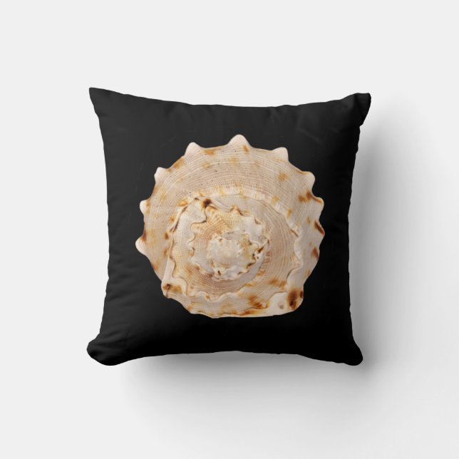 Tritonshorn-Muschelthrow-Kissen Kissen (Vorderseite)