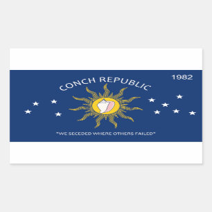 Tritonshorn-Republik-Flagge Rechteckiger Aufkleber