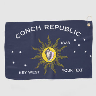 Tritonshorn-Republik Key West Ihr Text Golfhandtuch