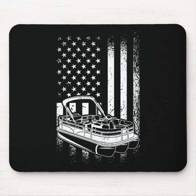 Tritoon Boat Boating - American Tritoon Captain Mousepad (Vorne)